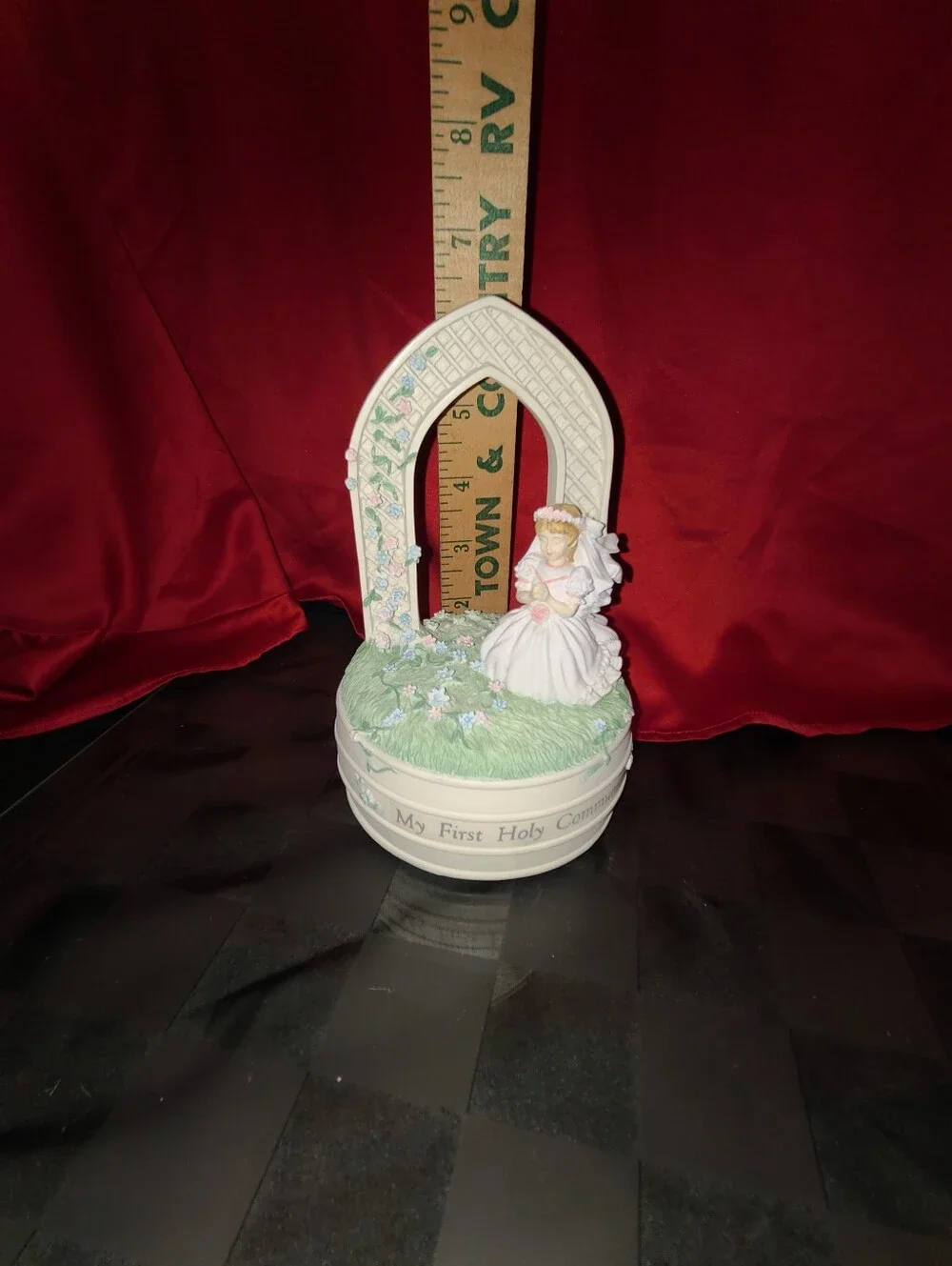 My First Holy Communion Music Box - White and Cream Figurine